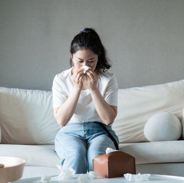 woman with cold symptoms