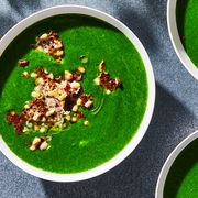 super green soup with parm crisps